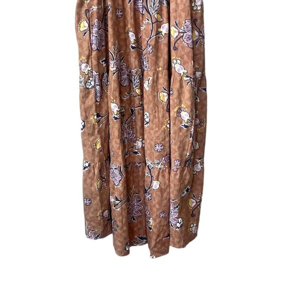 Sonoma Midi Linen Sleeveless XXL Summer Tiered Button Down Sun Beach Dress - Picture 6 of 9